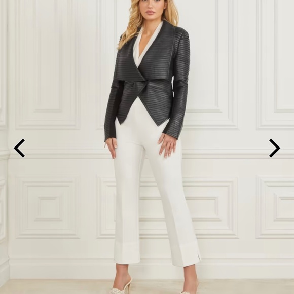 Marciano Shayna Drape Leather Jacket - Picture 3 of 9